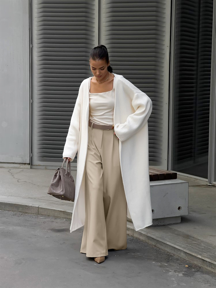 Women's High Waisted Wide Leg Casual Trousers