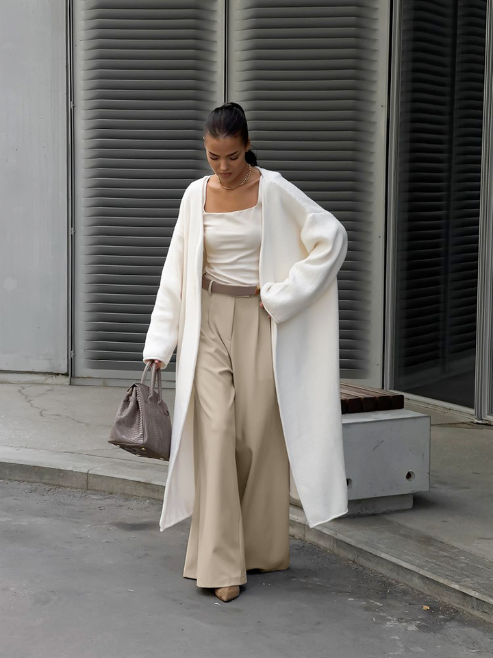 Women's High Waisted Wide Leg Casual Trousers