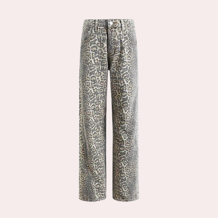 Women's Leopard Print Lounge Trousers - Stylish and Comfortable