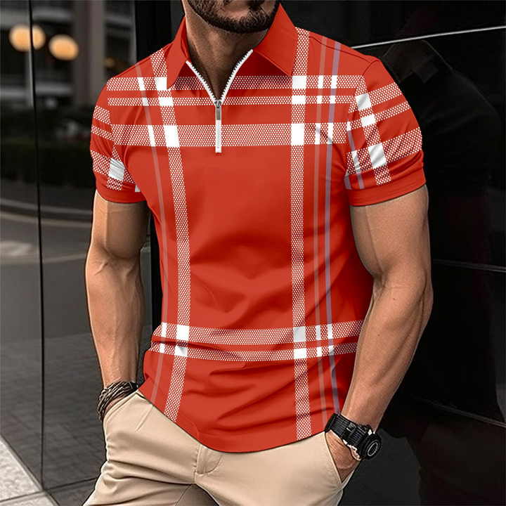 Zane | Men's Checkered Pattern Polo Shirt