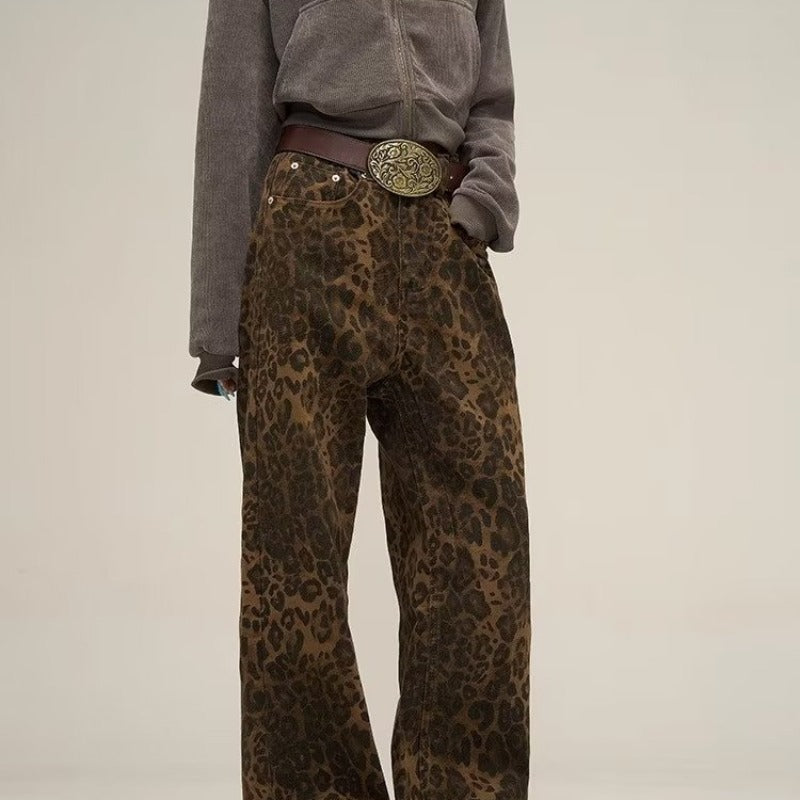 Women's Trendy Leopard Print Trousers