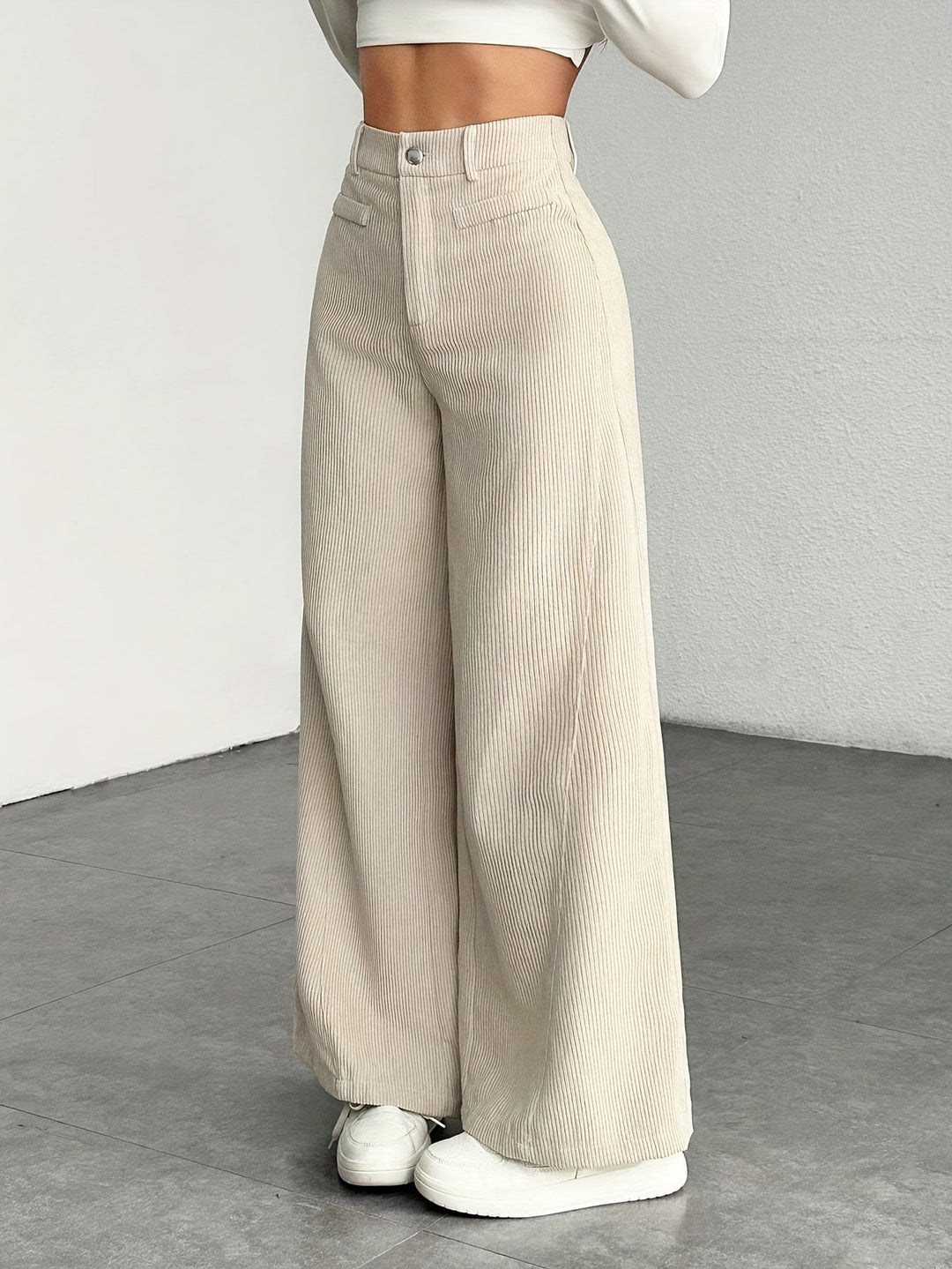 Women's High-Waisted Wide Leg Trousers