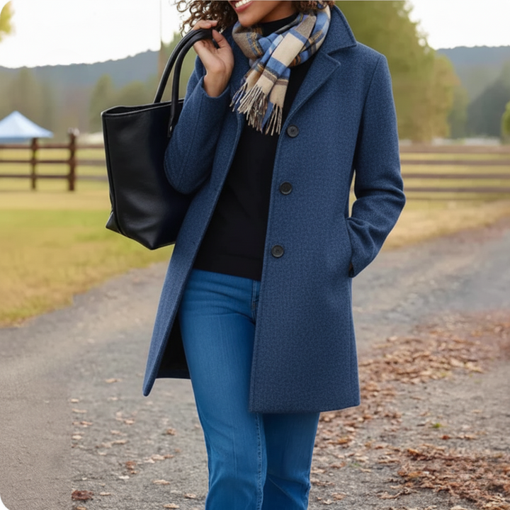 Women's Classic Mid-Length Button Coat