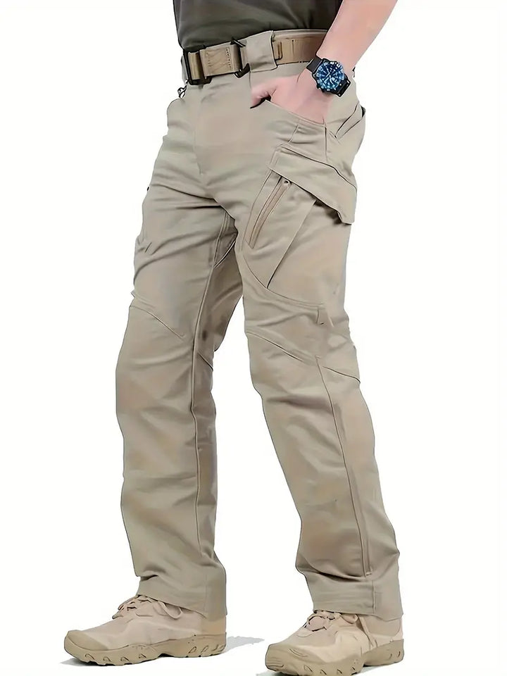 Men's Multi-Pocket Work Trousers for Outdoor Activities