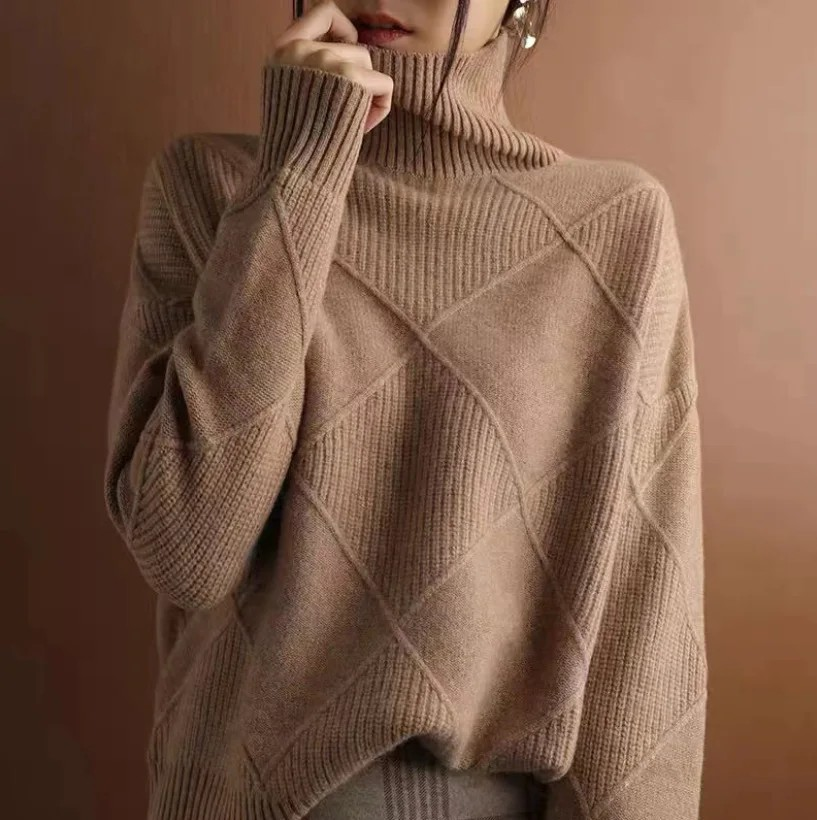 Women's Stylish High-Neck Sweater