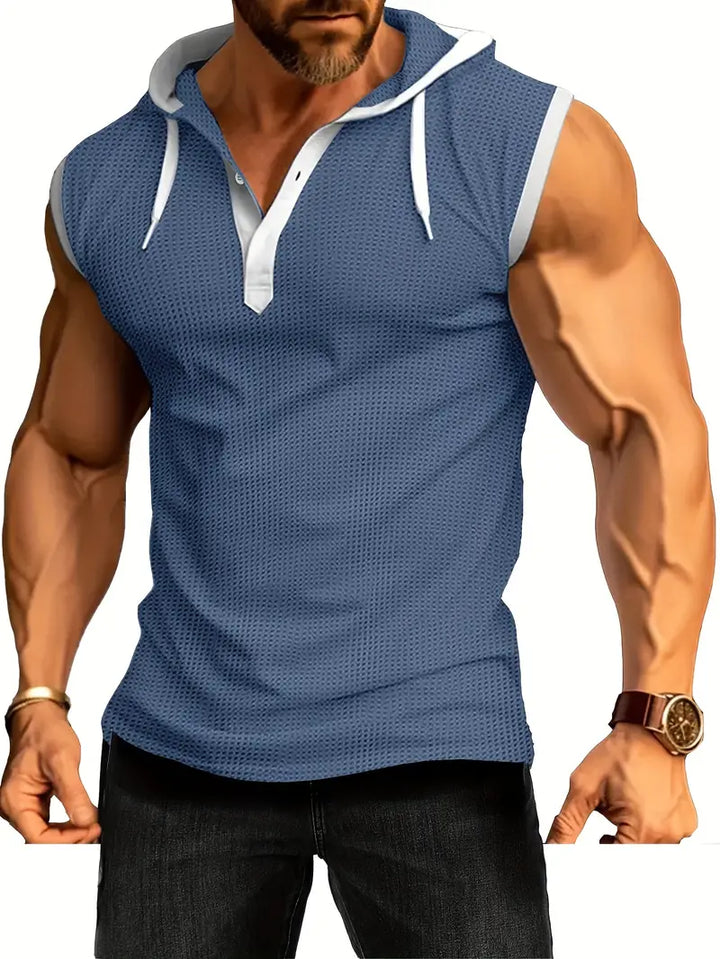 James | Men's Sleeveless Hooded Muscle Shirt