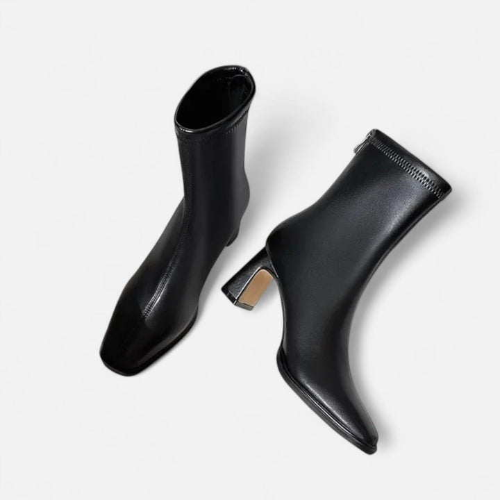 Women's Vintage Ankle Boots with Square-Toe Style
