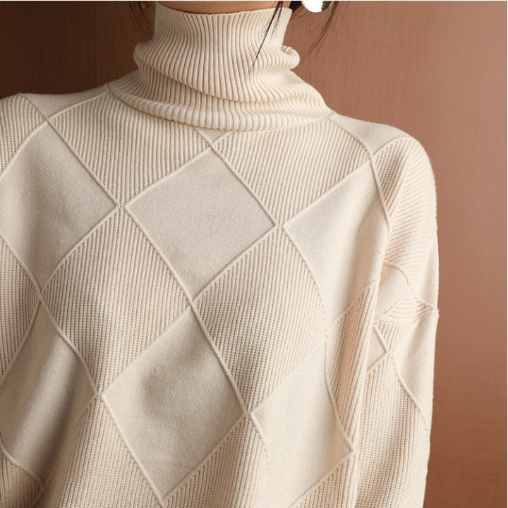 Women’s Stylish Roll Knitted Jumper for a Chic Look