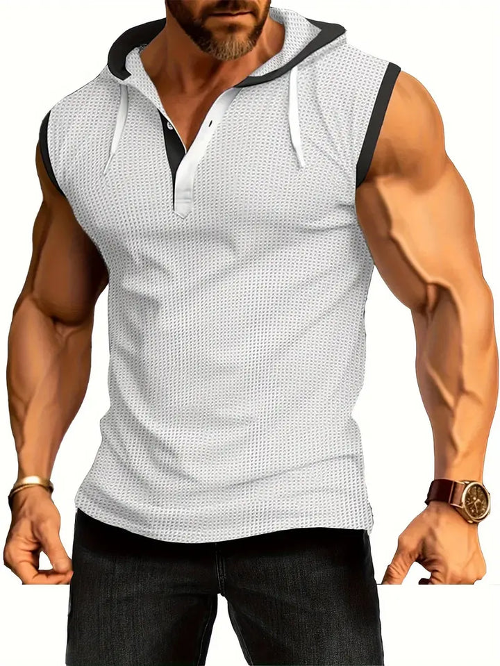 James | Men's Sleeveless Hooded Muscle Shirt