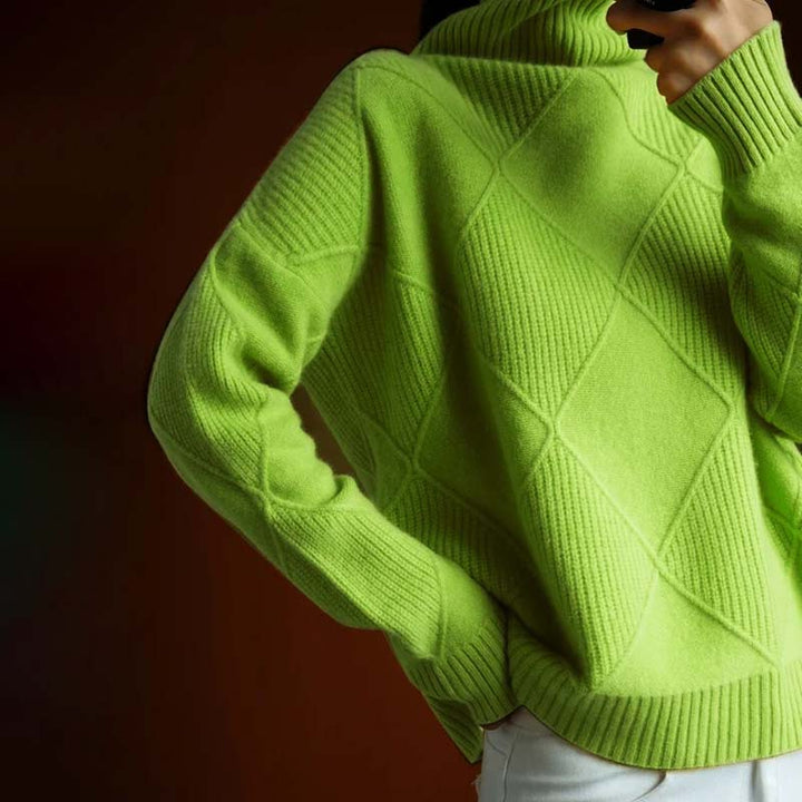 Women's Stylish High-Neck Sweater