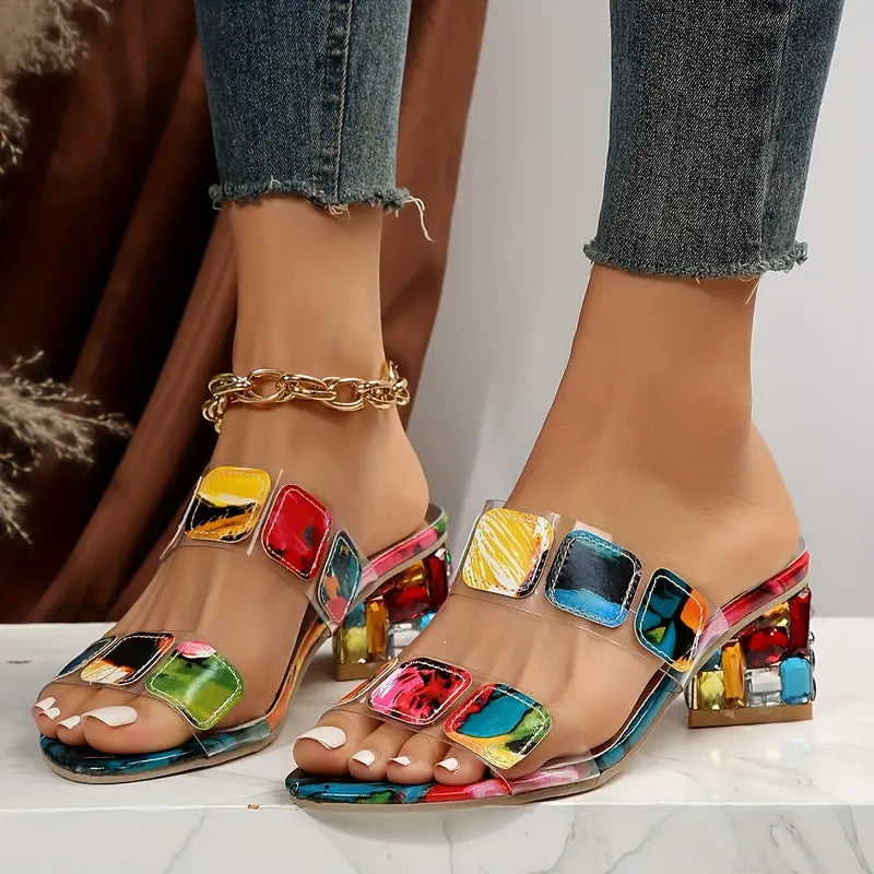 Chiara | Women's Colorful Double Strap Sandals