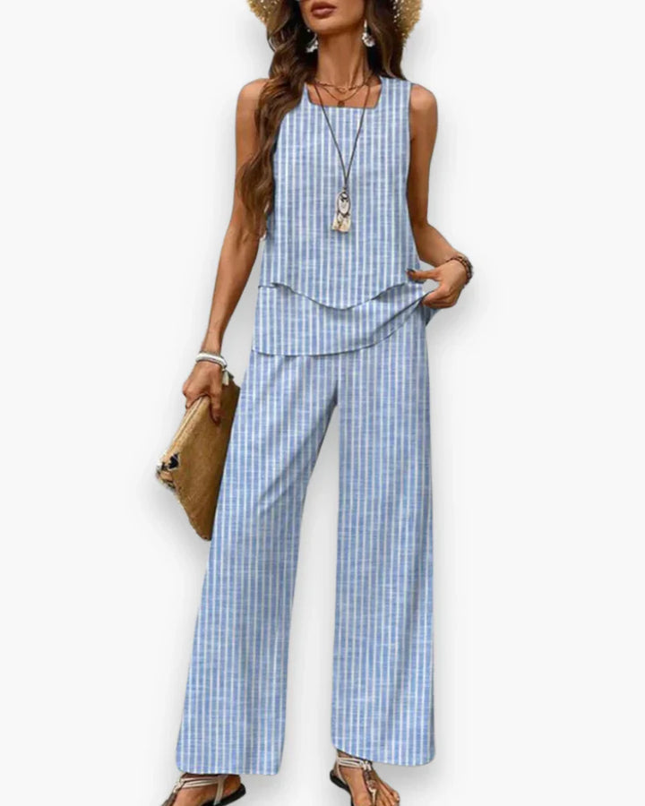 Women's Elegant Fluid Two-Piece Outfit Set