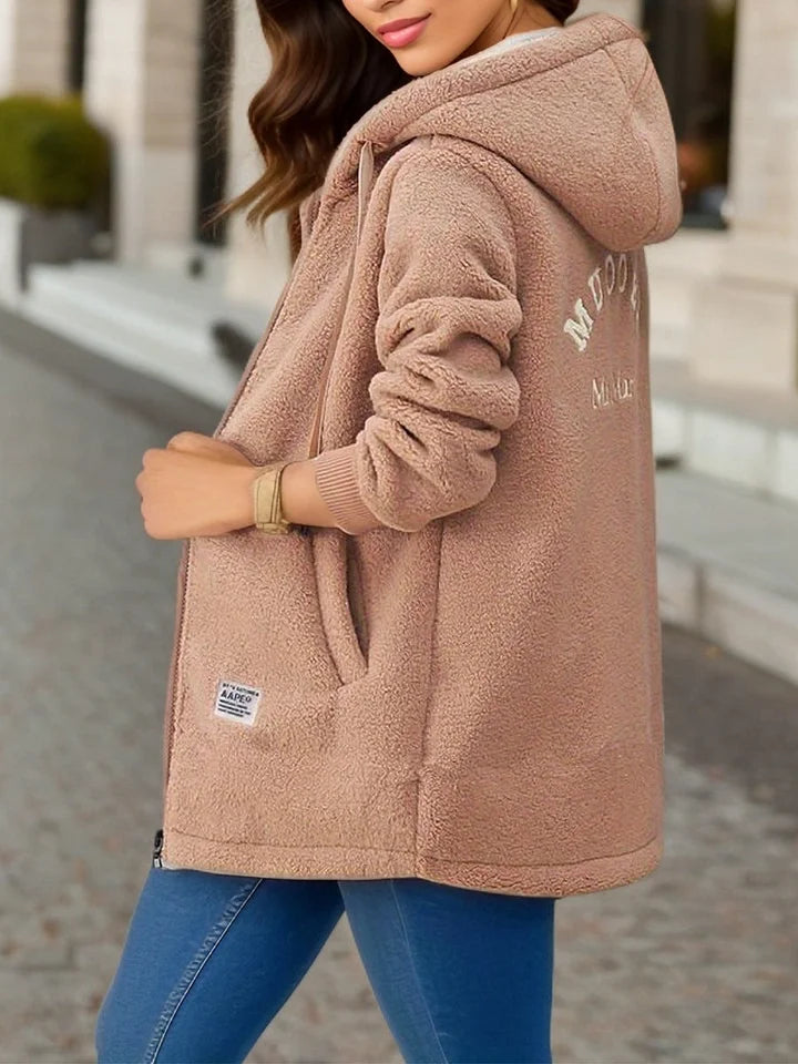 Women's Winter Hoodie Long Sleeve Thermal Coat with Drawstring