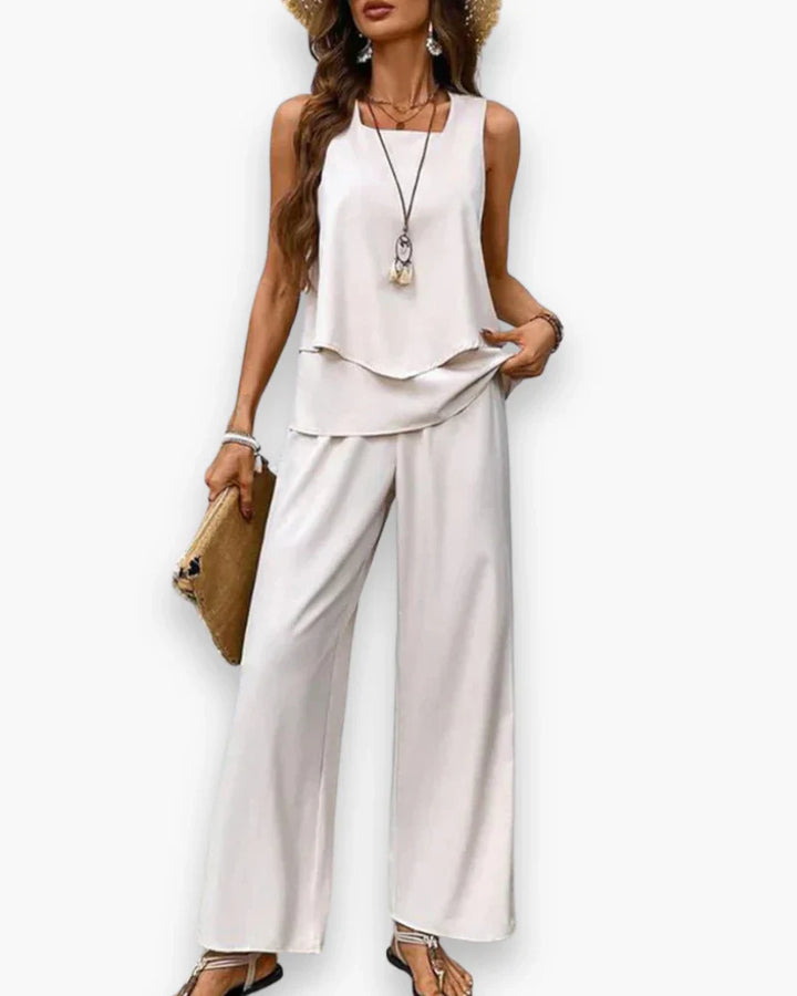 Women's Elegant Fluid Two-Piece Outfit Set