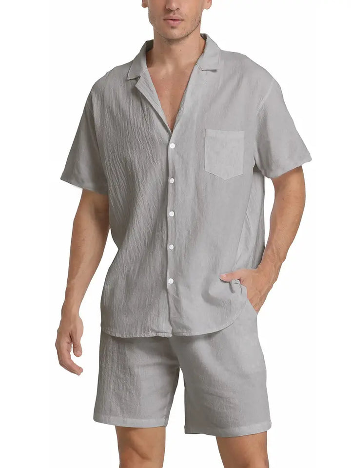 John | Men's Breathable Linen Shirt and Pants Set