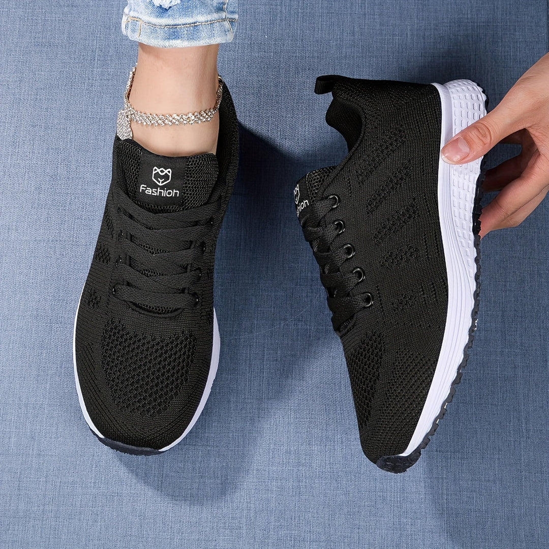 Megan | Women's Casual Knit Walking Sneakers with Laces