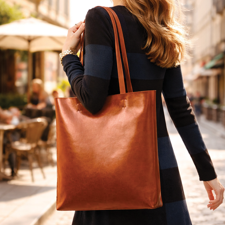 Holly | Women's Leather Structured Tote Bag