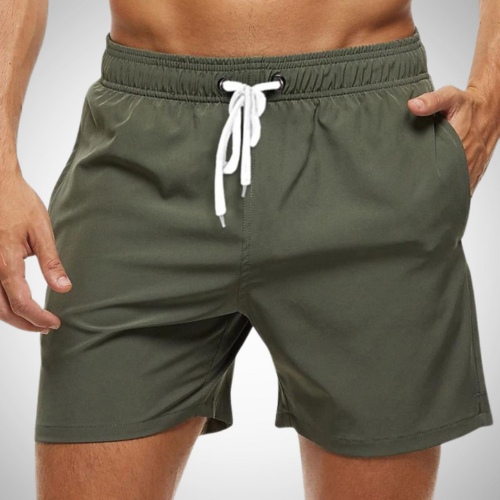 James | Men's Comfortable Solid Swim Trunks