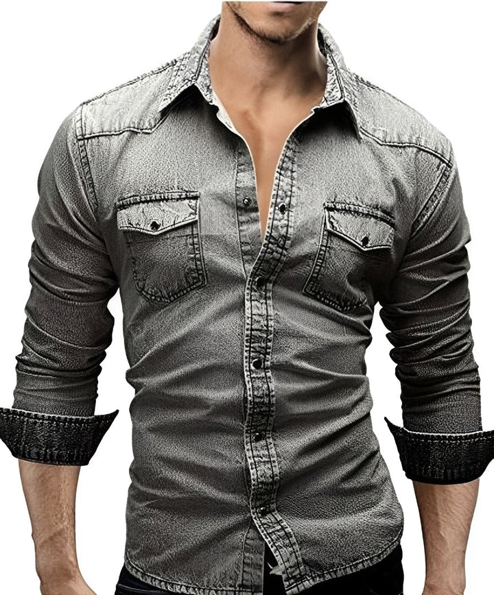 Arjun | Men's Relaxed Long-Sleeve Denim Shirt