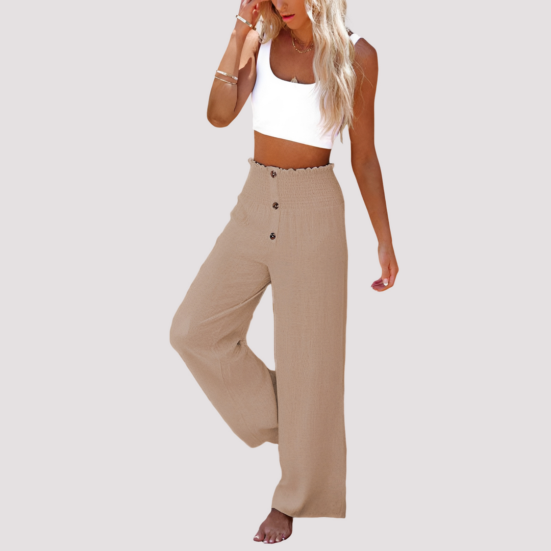 Christa | Women's Loose Fit High-Waisted Pants