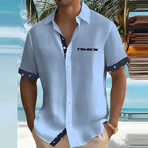 Men's Short Sleeve Button Front Shirt