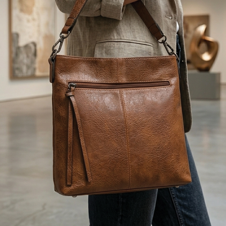Anna | Women's Vegan Leather Slim Crossbody Bag