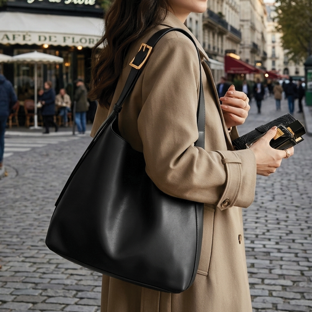 Aria | Women's Vegan Leather Minimalist Shoulder Bag