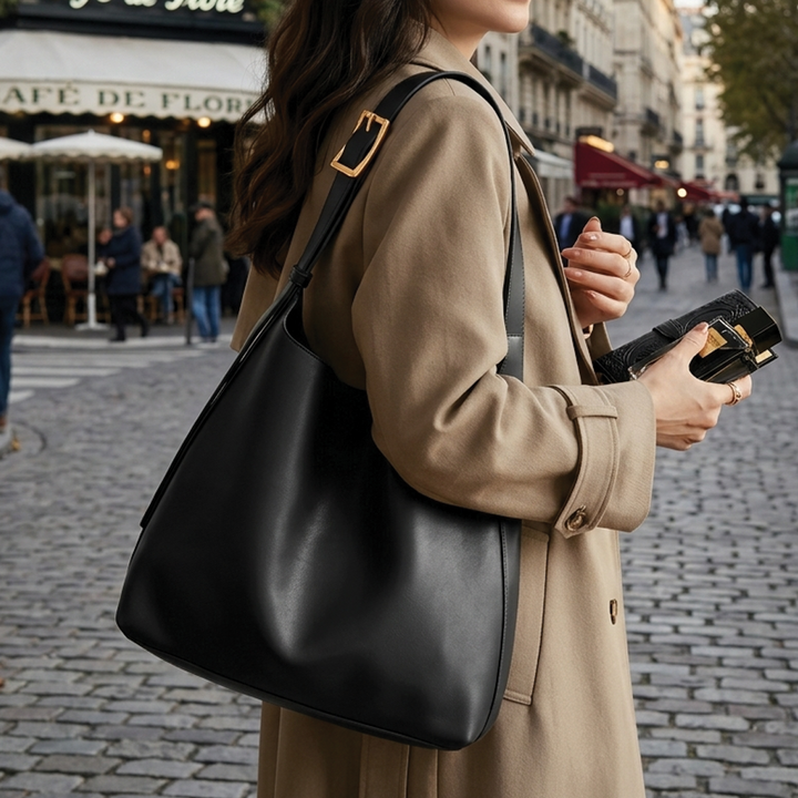 Aria | Women's Vegan Leather Minimalist Shoulder Bag