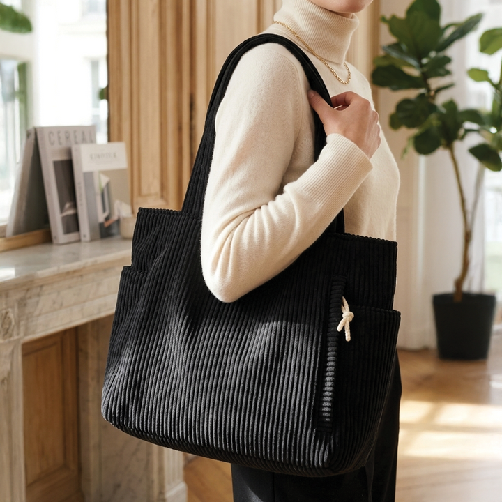 Aubrey | Women's Corduroy Tote Bag