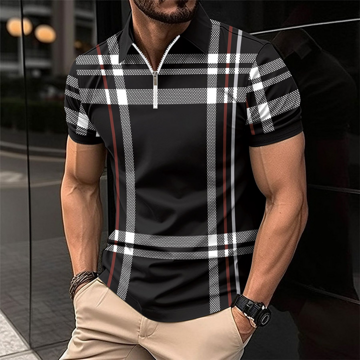 Zane | Men's Checkered Pattern Polo Shirt