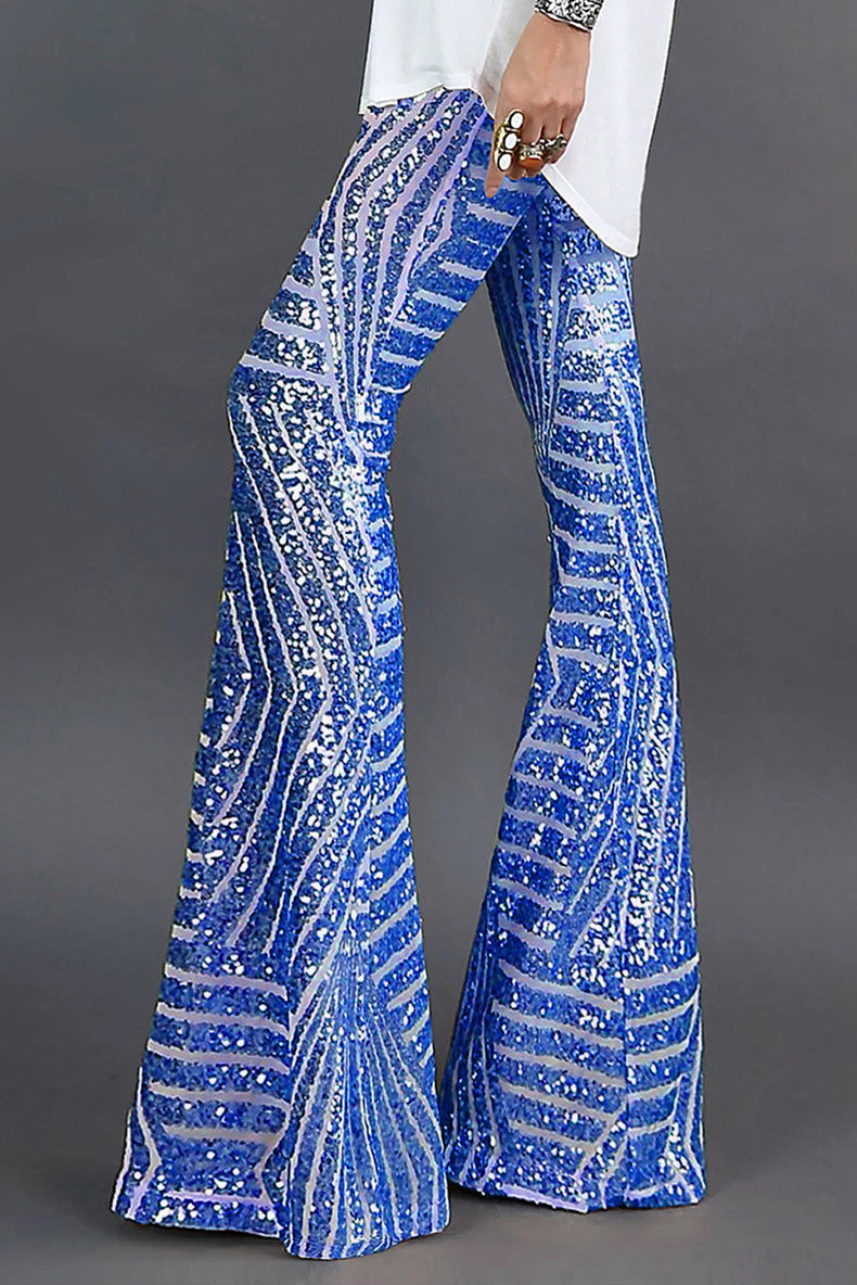 Women's Flared Sequin Pants for a Glamorous Look
