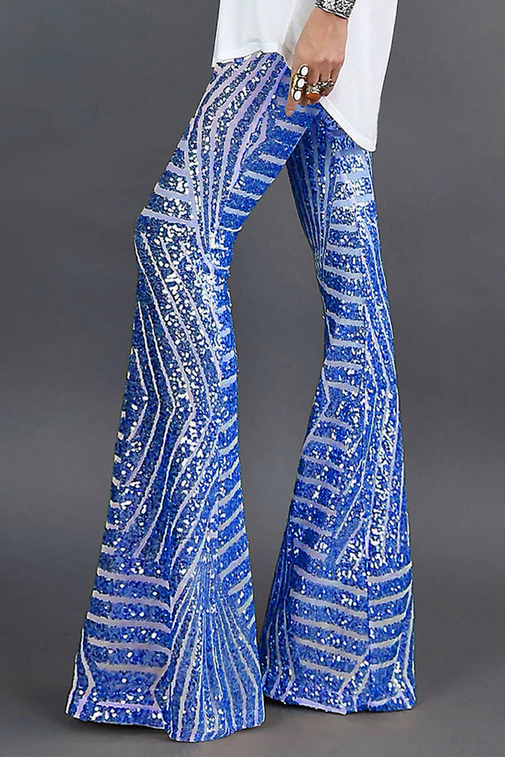 Women's Flared Sequin Pants for a Glamorous Look