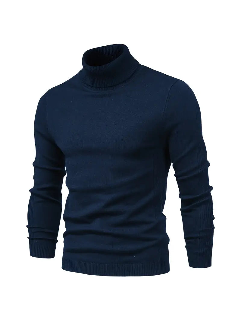 Men's Fitted Turtleneck | Smart Casual Long Sleeve Top