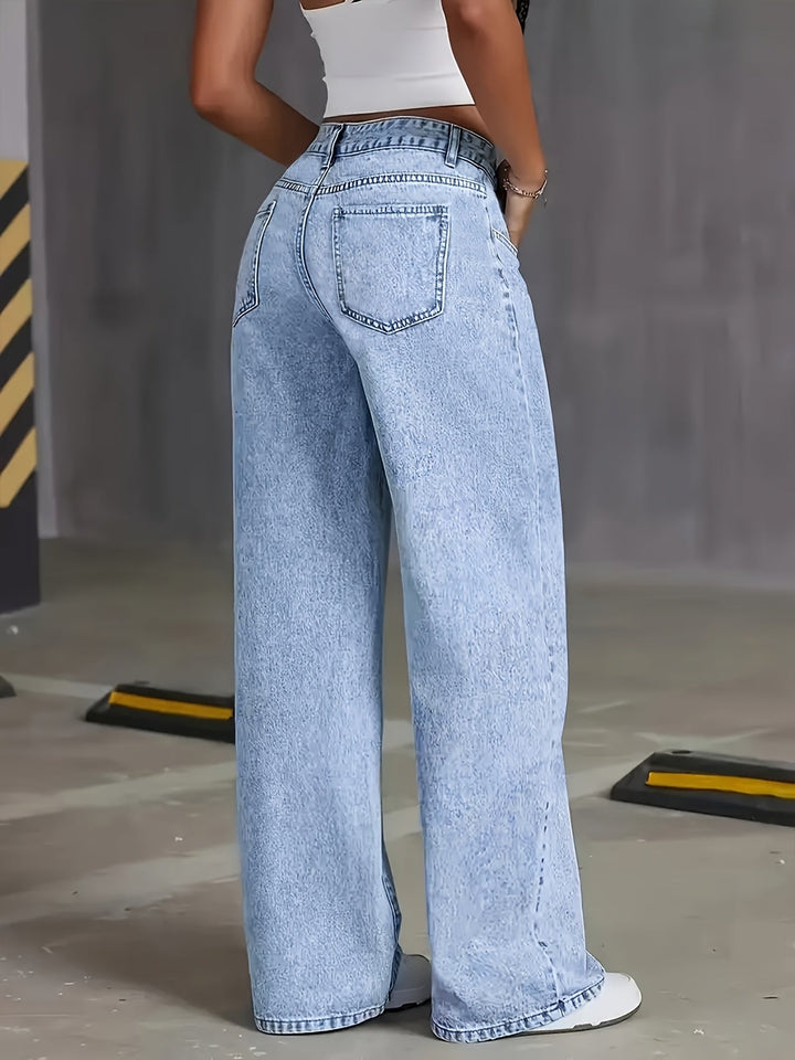 Women's Stylish Wide Leg Trousers in Red