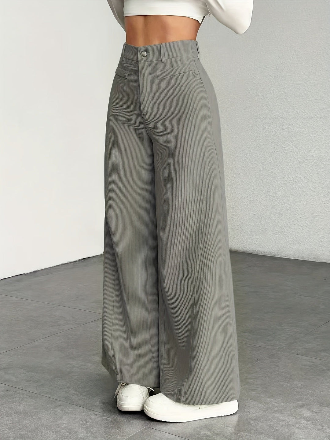 Women's High-Waisted Wide Leg Trousers