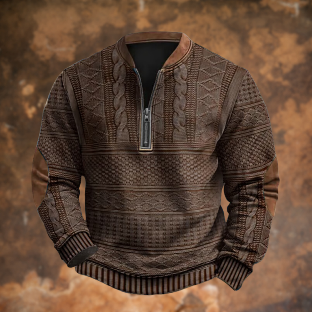 Men's Textured Half-Zip Pullover