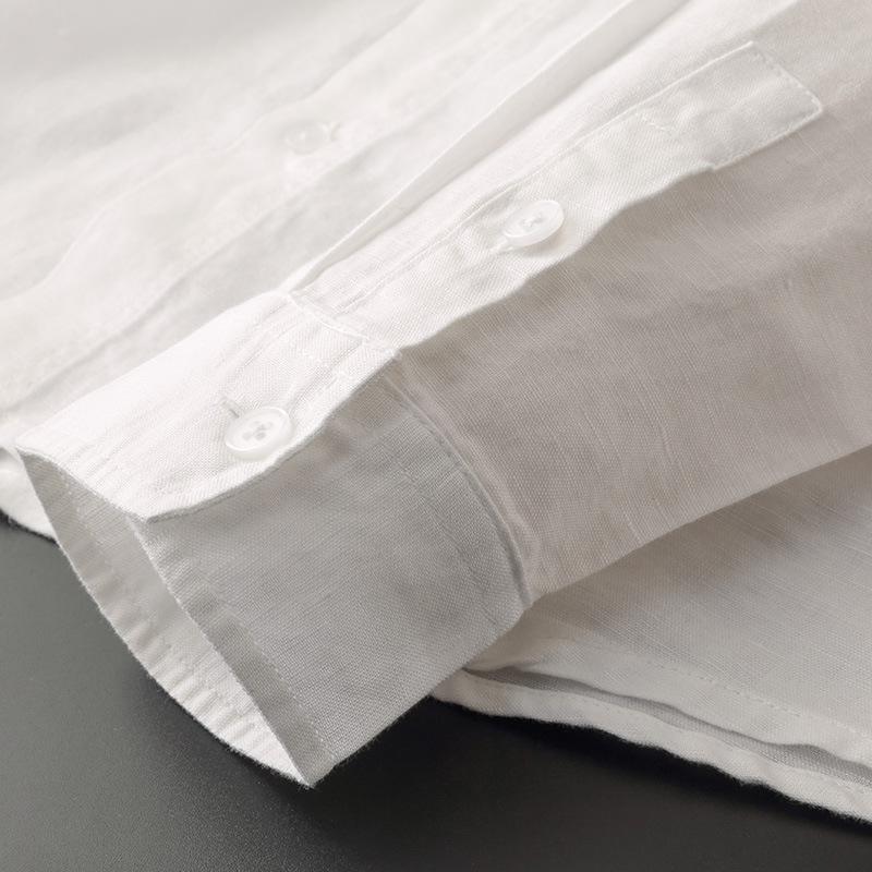 Zack | Men's Casual Long Sleeve Linen Shirt with Hood