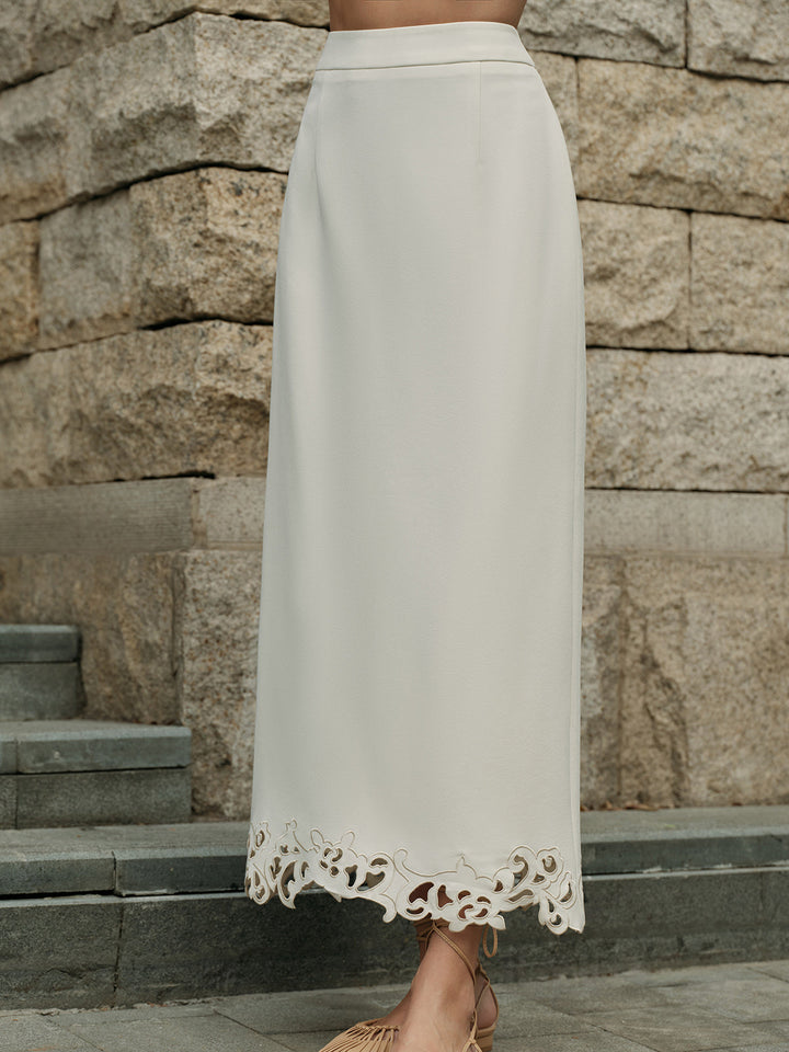 Women's 3D Embroidered A-Line Skirt for Stylish Outfits