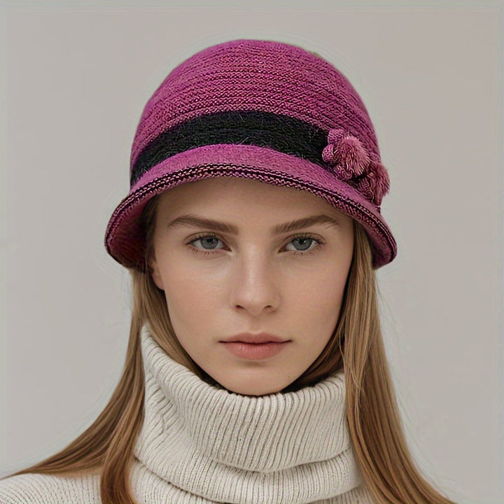 Women's Knitted Winter Set with Hat, Scarf, and Gloves