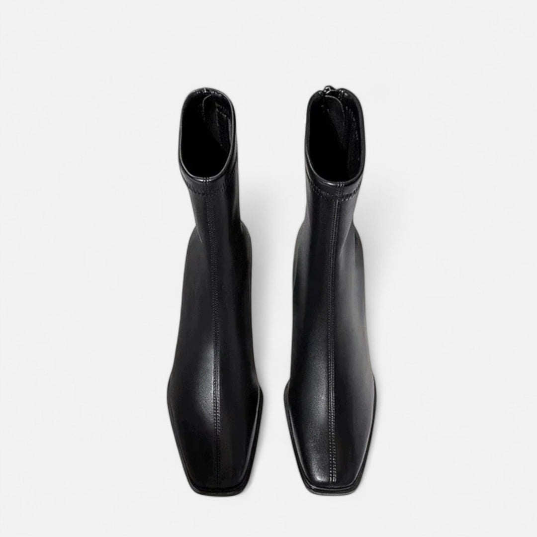 Women's Vintage Ankle Boots with Square-Toe Style
