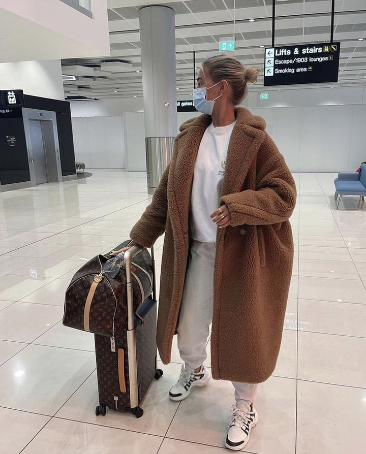Women's Long Teddy Coat