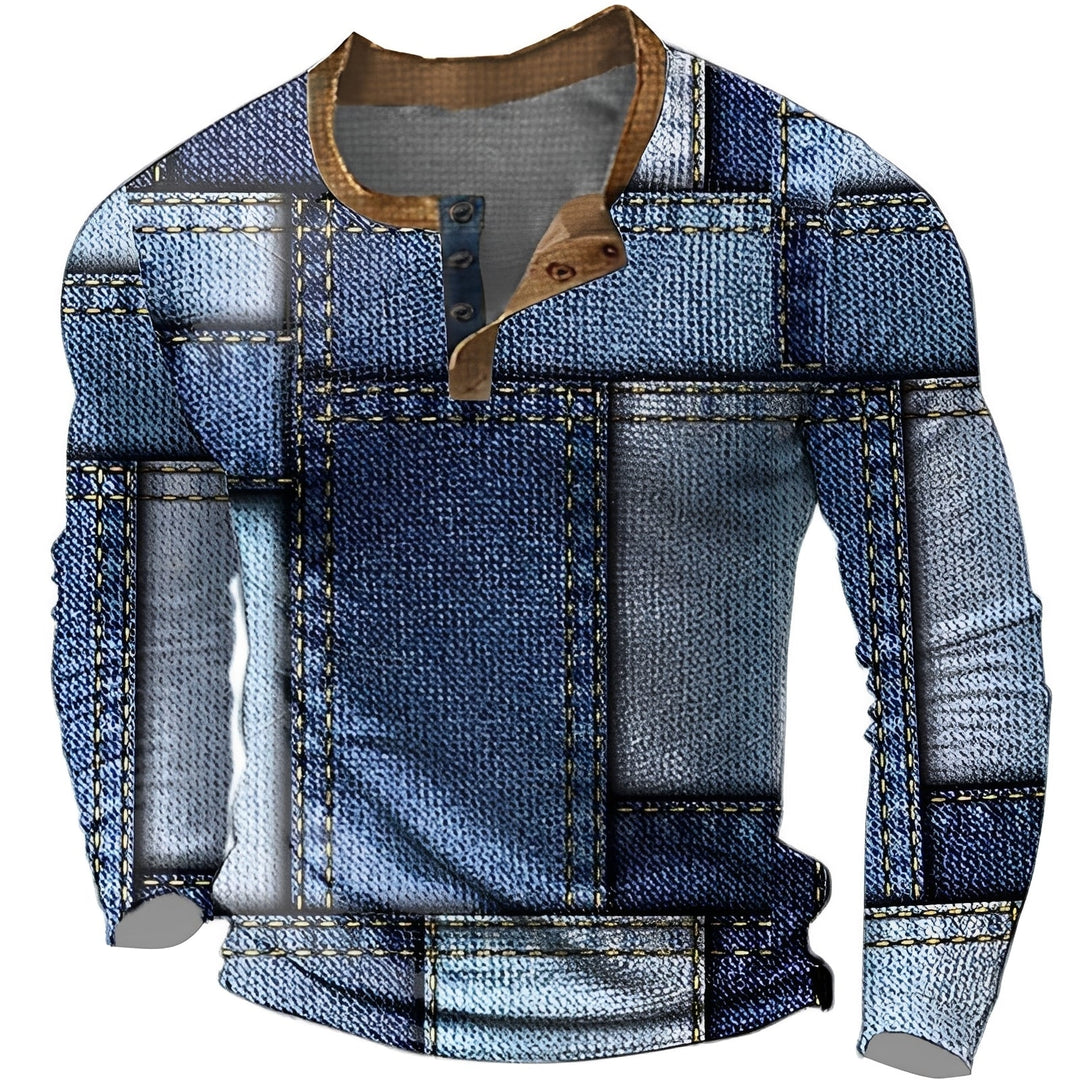 Sam | Men's Trendy Relaxed Long-Sleeve Shirt