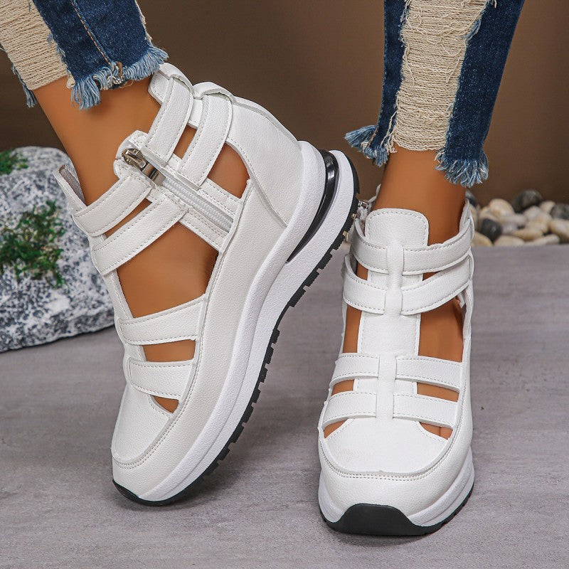 Light Wedge Sandals | Women's Comfortable Side Zipper Footwear