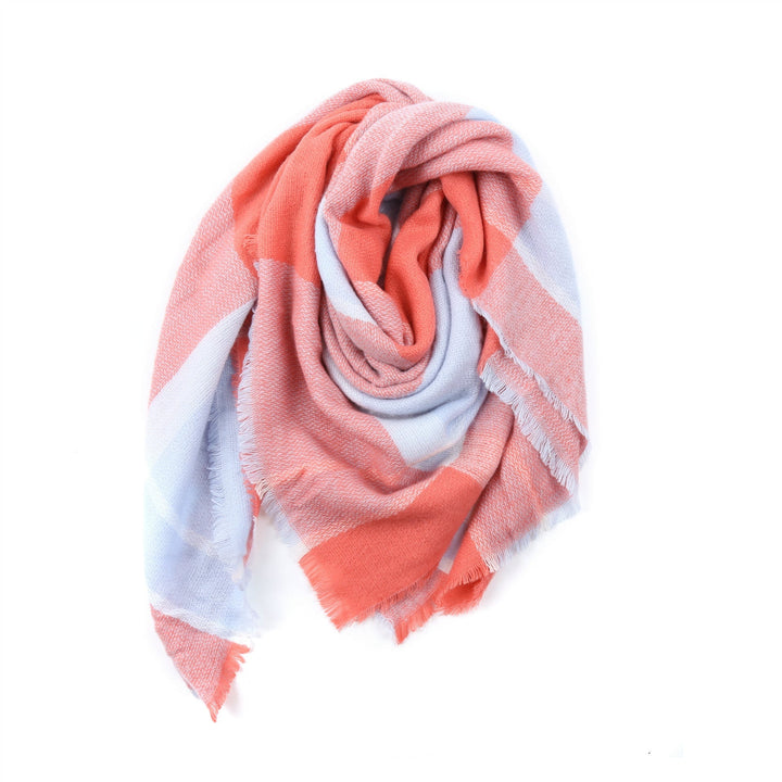 Women's Fringed Checked Scarf