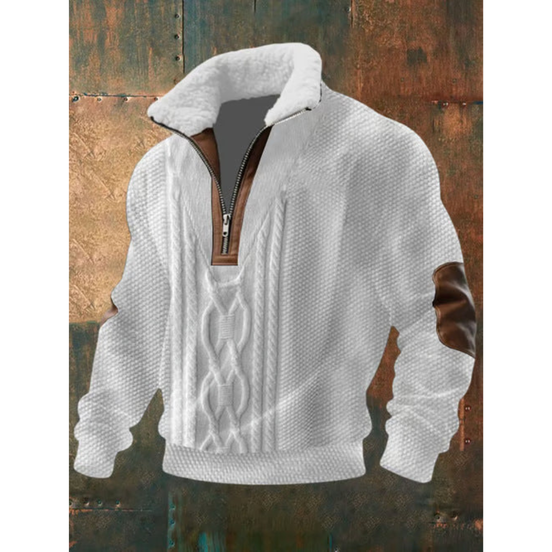 Men's Fleece Pullover with High Collar