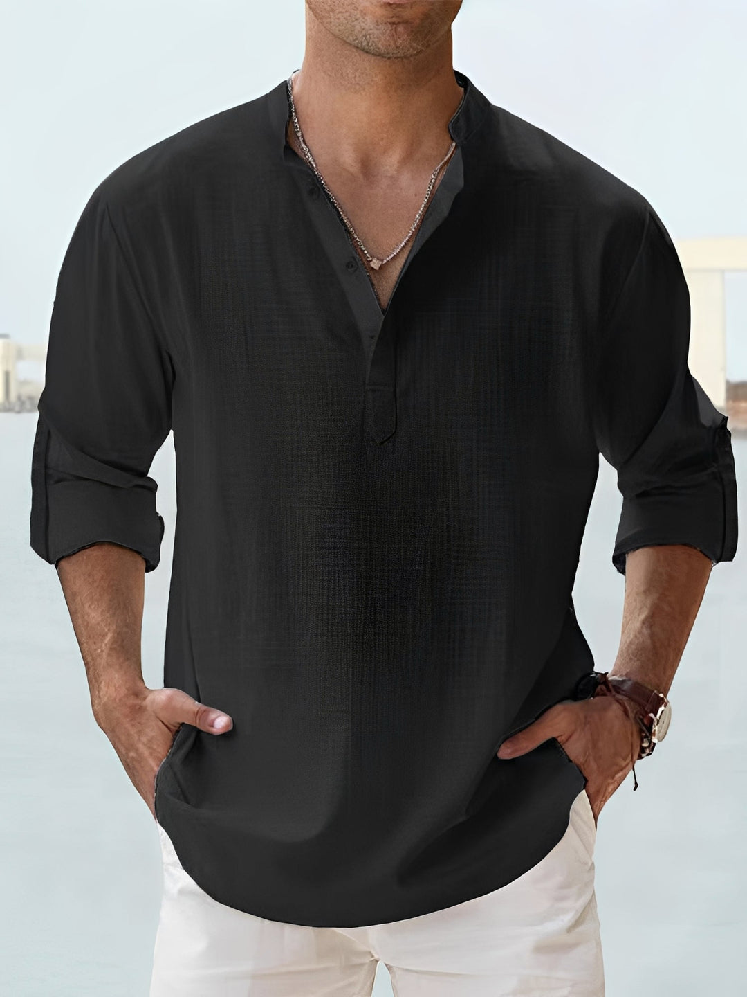 Ronnie | Men's Long-Sleeve Casual Shirt for Warm Days