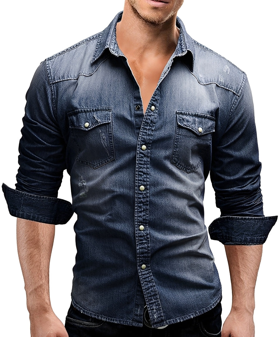 Arjun | Men's Relaxed Long-Sleeve Denim Shirt
