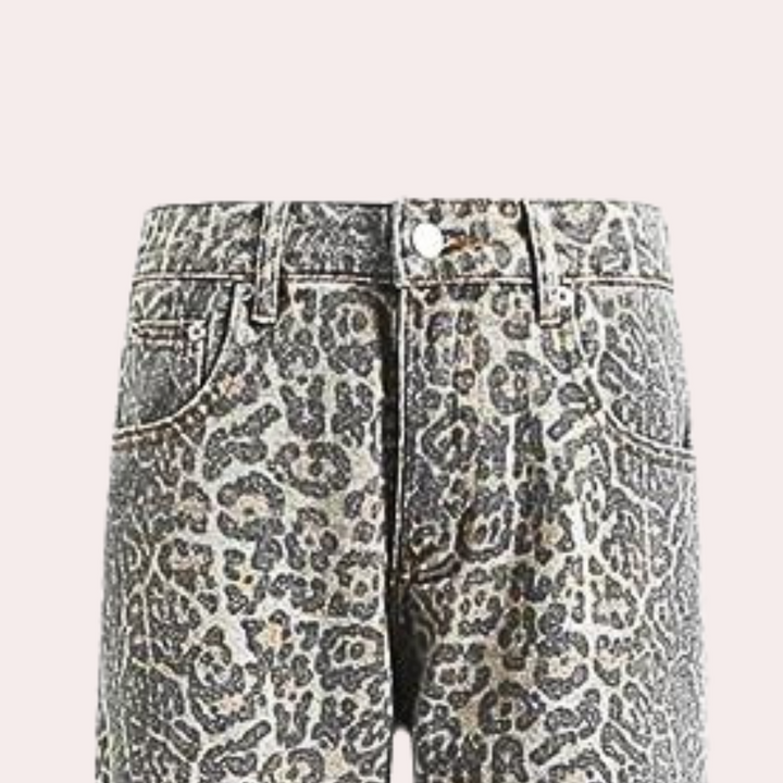 Women's Leopard Print Lounge Trousers - Stylish and Comfortable