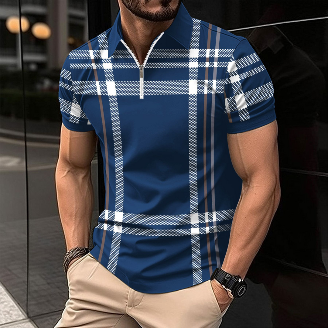 Zane | Men's Checkered Pattern Polo Shirt