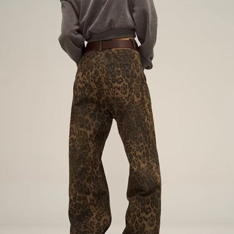 Women's Trendy Leopard Print Trousers